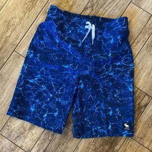 Boys Abercrombie Ocean Blue Swim Board-shorts NWOT